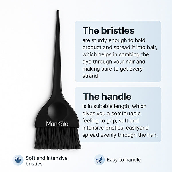 Mankolo | Wide Dye Hair Coloring Brush with Long Tail (Pack of 3)