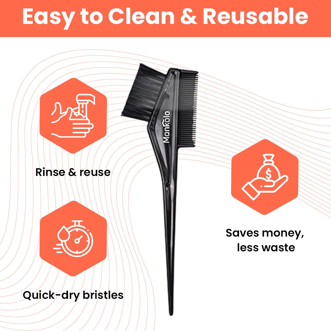 Mankolo | Emperor Hair Dye Brush with Comb (Pack of 4)