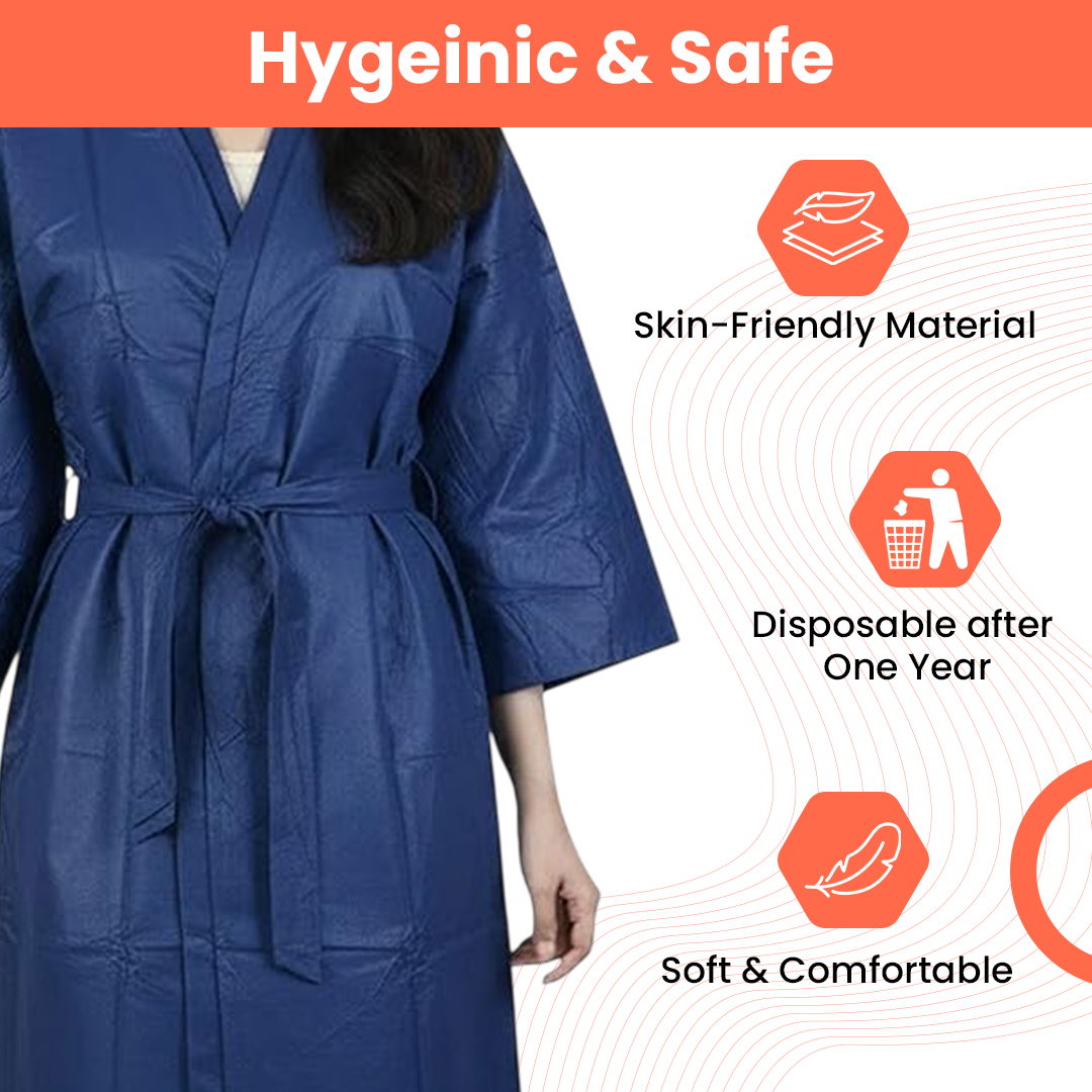 Mankolo | Disposable Non Woven Kimono for Spa (Pack of 20)