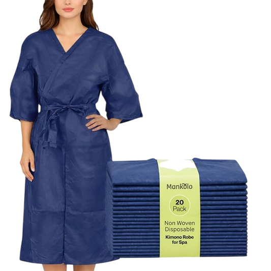 Mankolo | Disposable Non Woven Kimono for Spa (Pack of 20)